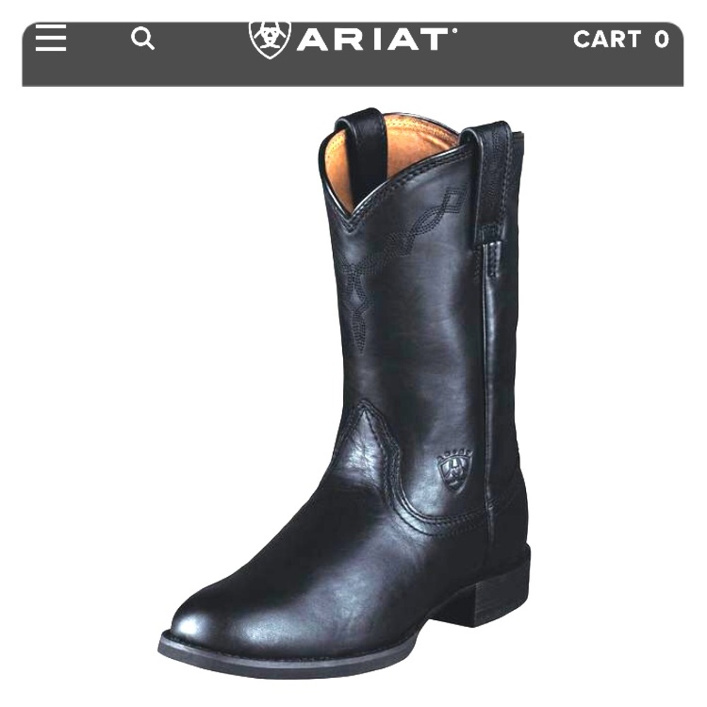 Never worn all black Ariat heritage romper boots